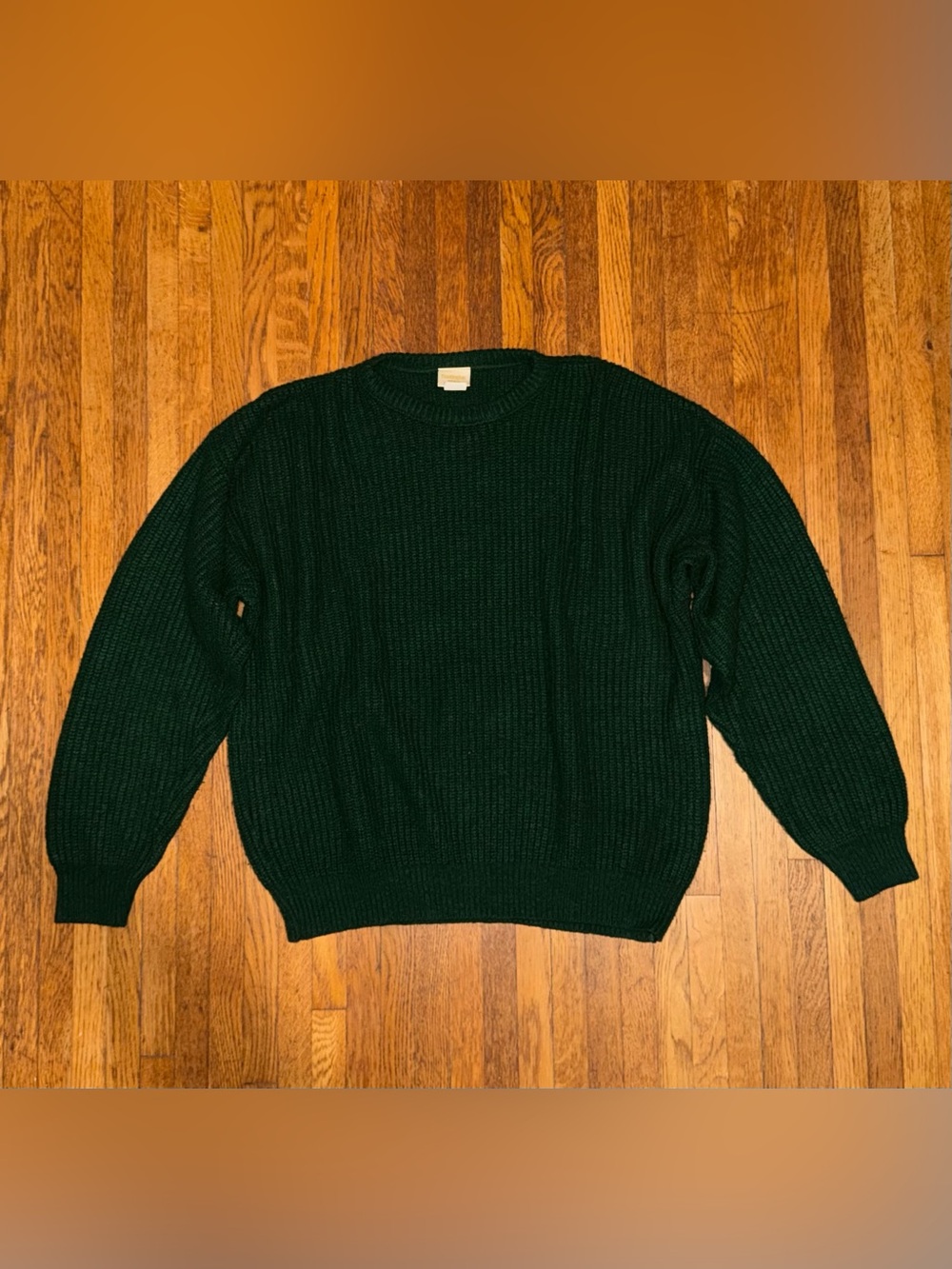 Vintage Huntington Ridge Men's Crewneck Knit Sweater - Dark Green M